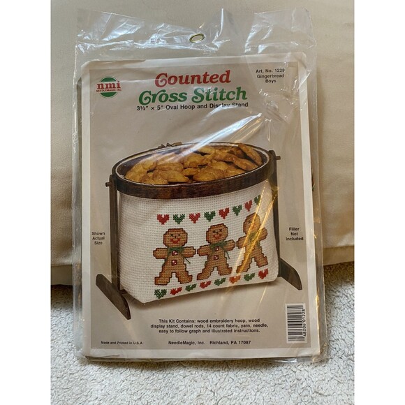 Needle Magic Other - Needlemagic Gingerbread Boys Cross Stitch Kit #1228 New Vintage